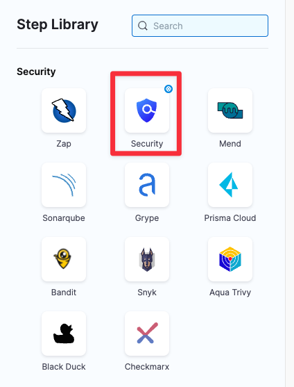 tep Library with Security step and scanner templates